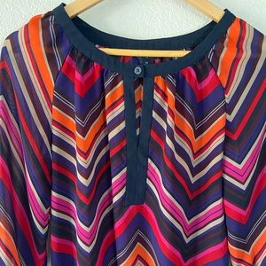 Banana Republic XS Blouse Top Chevron